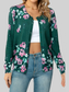 Woven Right Floral Button Front Round Neck Cardigan nicholesgifts