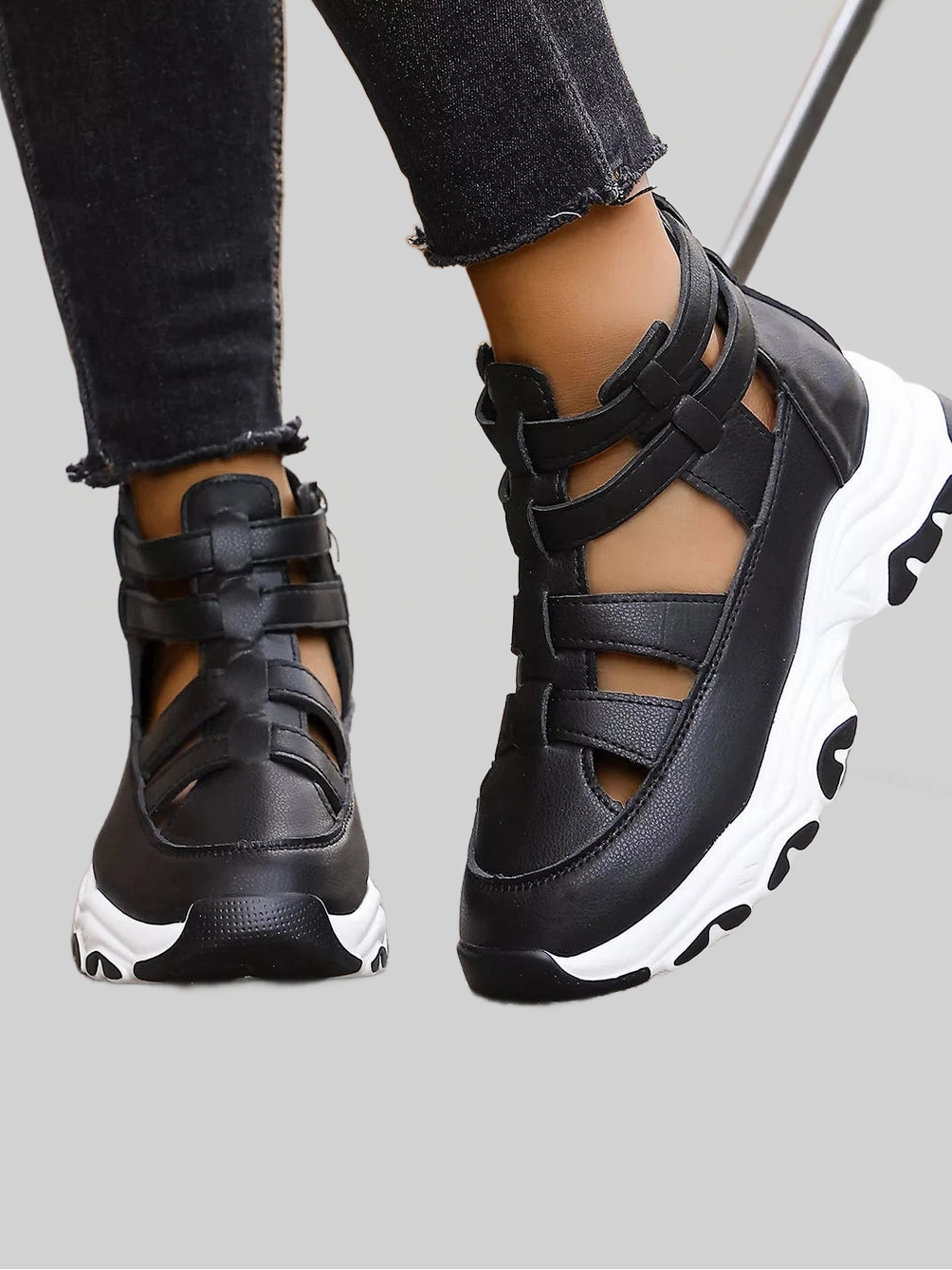 Women Cutout Platform Sneakers NicholesGifts