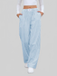 Women Plaid Wide Leg Casual Pants nicholesgifts