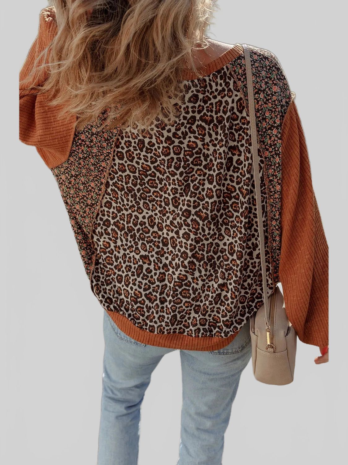 Leopard Print Long Sleeve Sweatshirt nicholesgifts