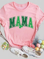 MAMA Round Neck Short Sleeve T-Shirt nicholesgifts