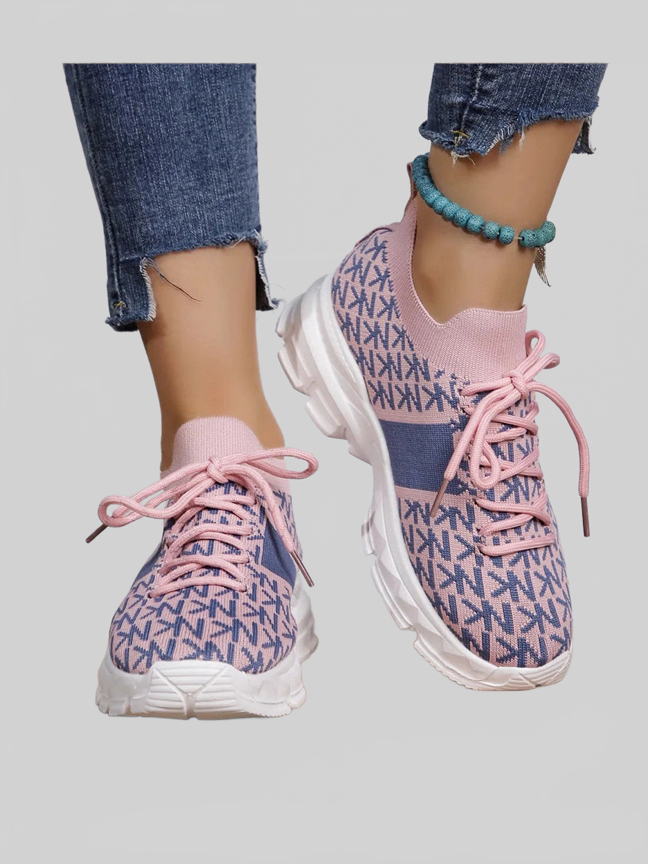 Round Toe Lace Up Sneakers nicholesgifts