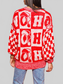 Women Letter Round Neck Long Sleeve Sweater nicholesgifts