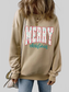 Women Merry Christmas Round Neck Long Sleeve Christmas Sweatshirt nicholesgifts