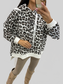 NicholesGifts Women Leopard Dropped Shoulder Hoodie NicholesGifts