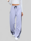 Women Side Striped Wide Leg Pants nicholesgifts