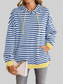 Lovelet Drawstring Striped Long Sleeve Hoodie NicholesGifts