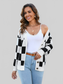 Women Angel Wings Button-Up V-Neck Dropped Shoulder Cardigan nicholesgifts