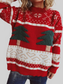 Women Christmas Tree Mock Neck Long Sleeve Sweater nicholesgifts