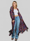 Women Open Front Fringe Hem Cardigan Sweater nicholesgifts