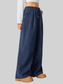 Women Wide Leg Corduroy Drawstring Pants nicholesgifts