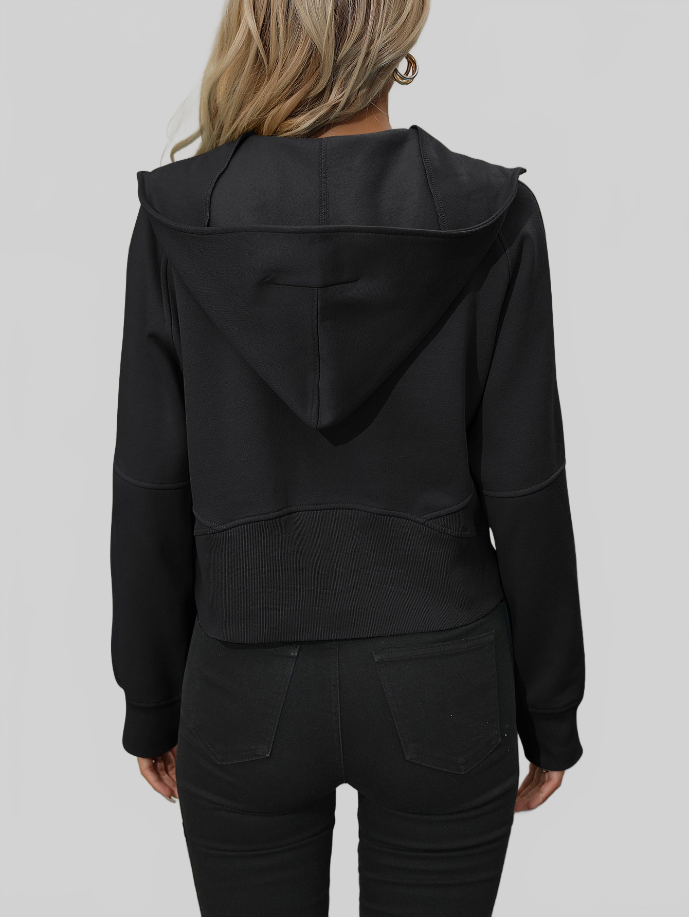 NicholesGifts Women Mandy Zip-Up Raglan Sleeve Hoodie with Pocket NicholesGifts