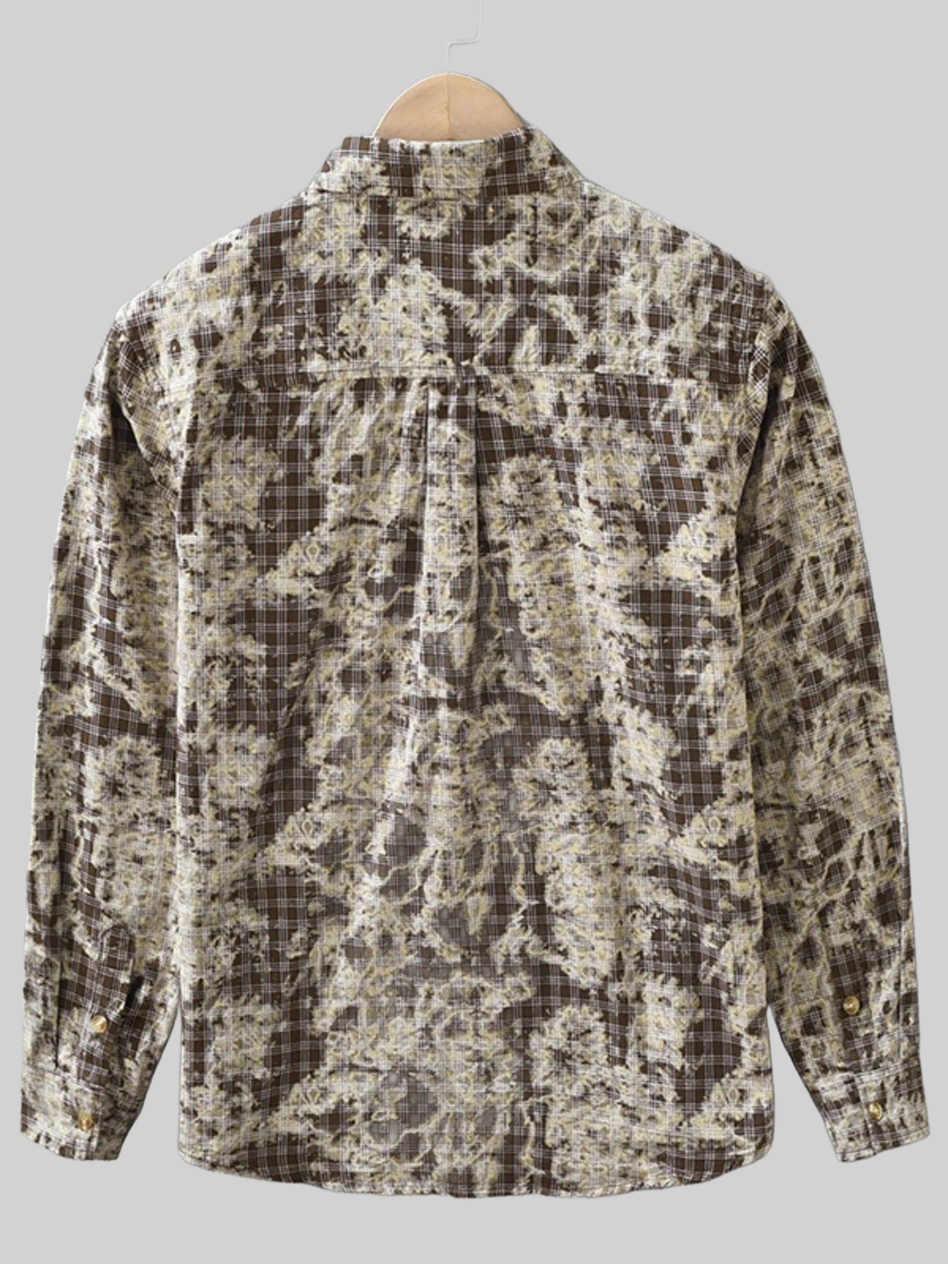 Men's Plus Size Button Up Long Sleeve Printed Shirt nicholesgifts