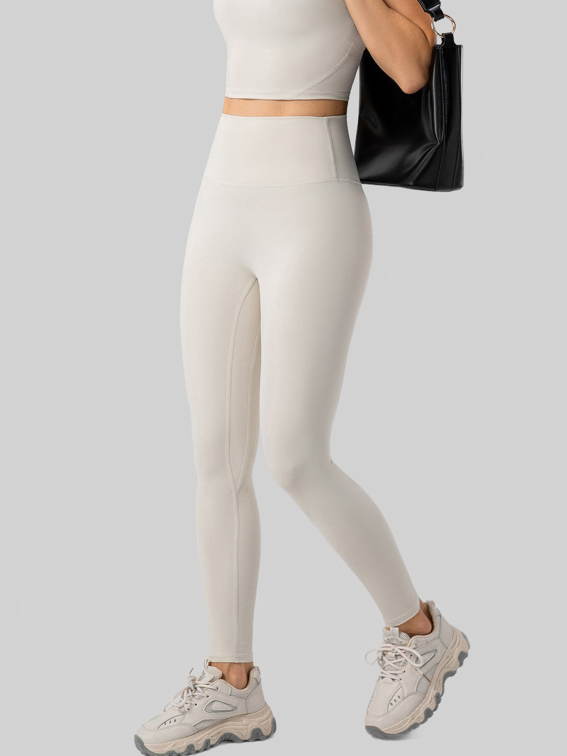 Women High Waist Wide Waistband Active Leggings nicholesgifts