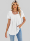 Women Eyelet Square Neck Flutter Sleeve Blouse nicholesgifts