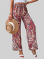 Women Printed Wide Leg Pants NicholesGifts