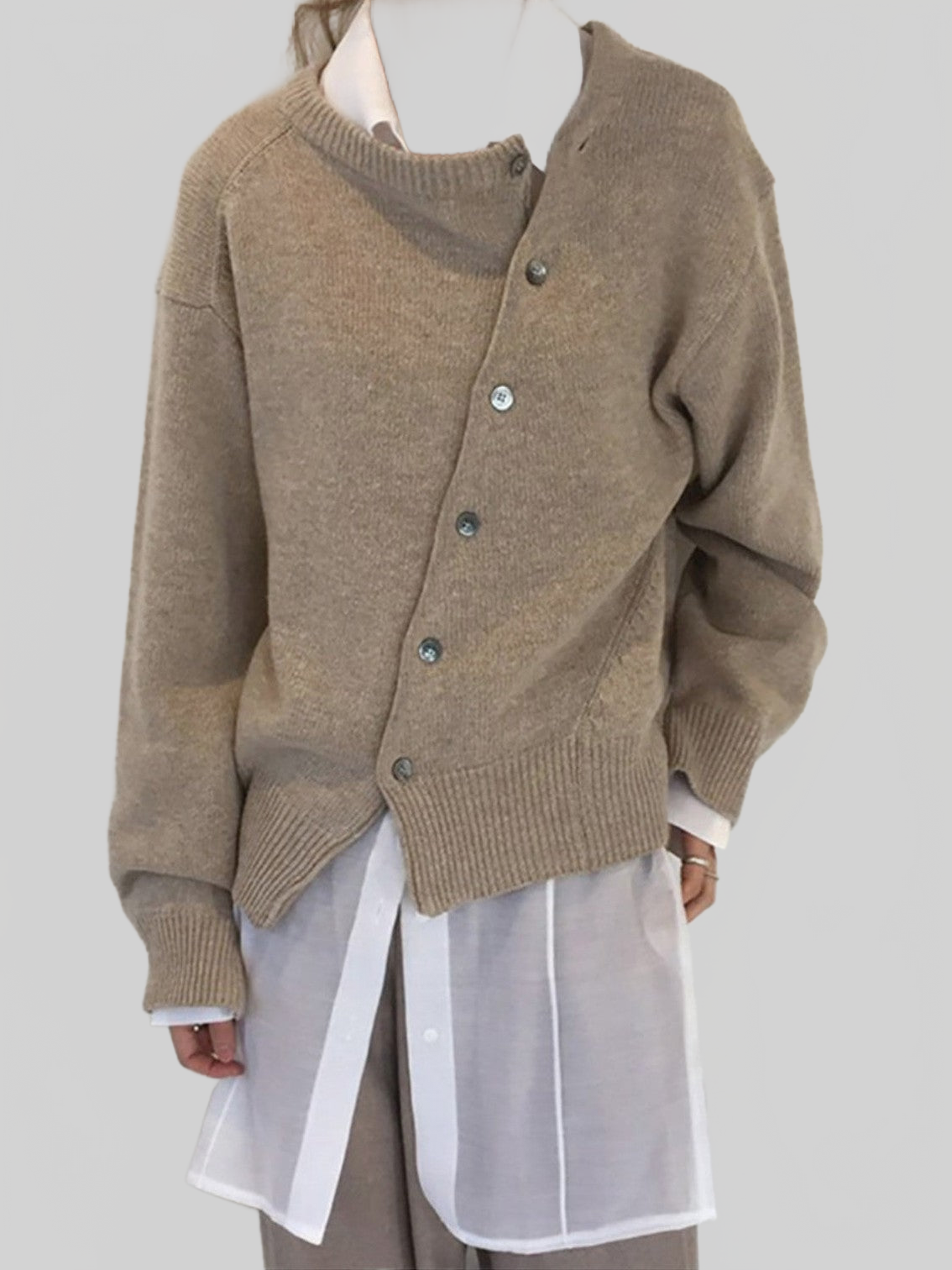 Women Dropped Shoulder Buttoned Cardigan NicholesGifts