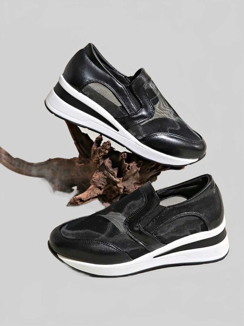 Round Toe Wedge Sneakers NicholesGifts