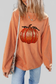 Sequin Pumpkin Round Neck Long Sleeve Sweatshirt nicholesgifts