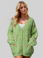 Women Double Take Full Size Button Up Star Pattern Cardigan Sweate nicholesgifts