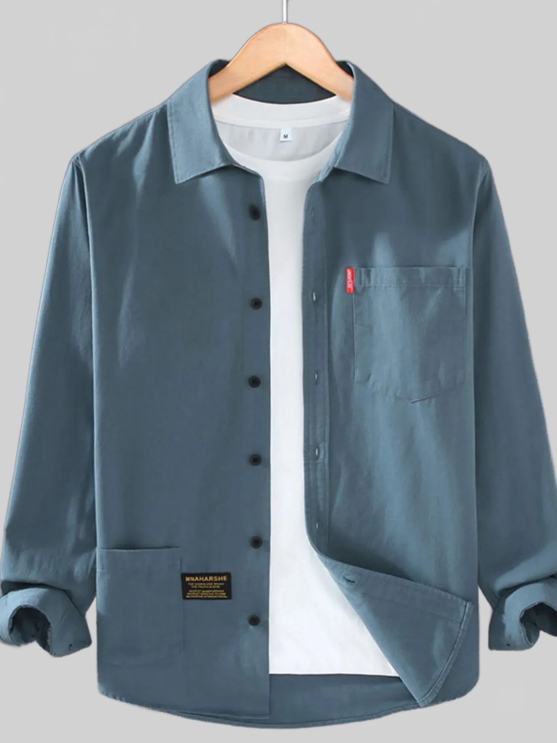 Men's Plus Size Button Up Long Sleeve Shirt nicholesgifts