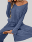 Ribbed Long Sleeve Top and Pants Lounge Set nicholesgifts