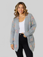 Women Angel Wings Star Pattern Open Front Cardigan with Pockets nicholesgifts