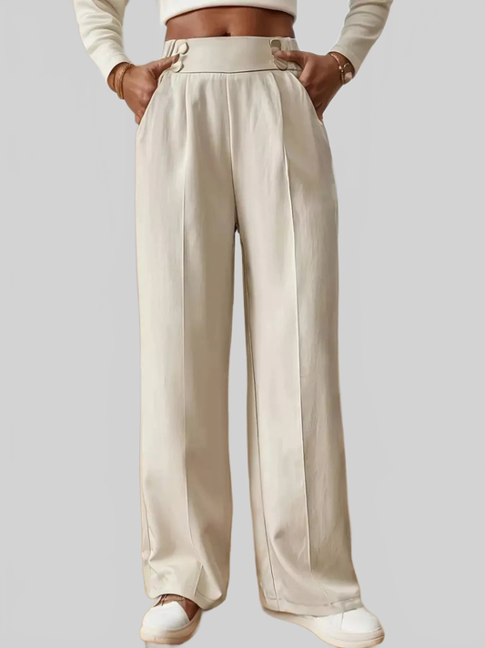 Women Full Size High-Waisted Wide-Leg Pants Plus Size nicholesgifts
