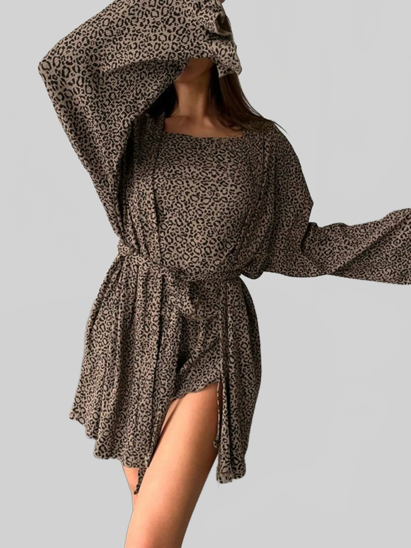 Leopard Cami Cardigan and Shorts 3-Piece Set nicholesgifts
