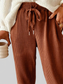 Women Casual Corduroy Drawstring Waist Pants nicholesgifts
