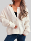 Flower Button Up Ribbed Hem Cardigan nicholesgifts