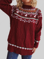Women Cable-Knit Mock Neck Long Sleeve Sweater nicholesgifts