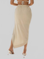 Women Asymmetric Tassel Wrap Skirt nicholesgifts