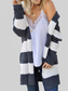 Striped Open Front Hooded Cardigan nicholesgifts