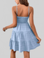 Women Smocked Tiered Sleeveless Mini Summer Dress nicholesgifts