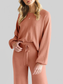 Long Sleeve Lounge Top and Drawstring Pants Set nicholesgifts