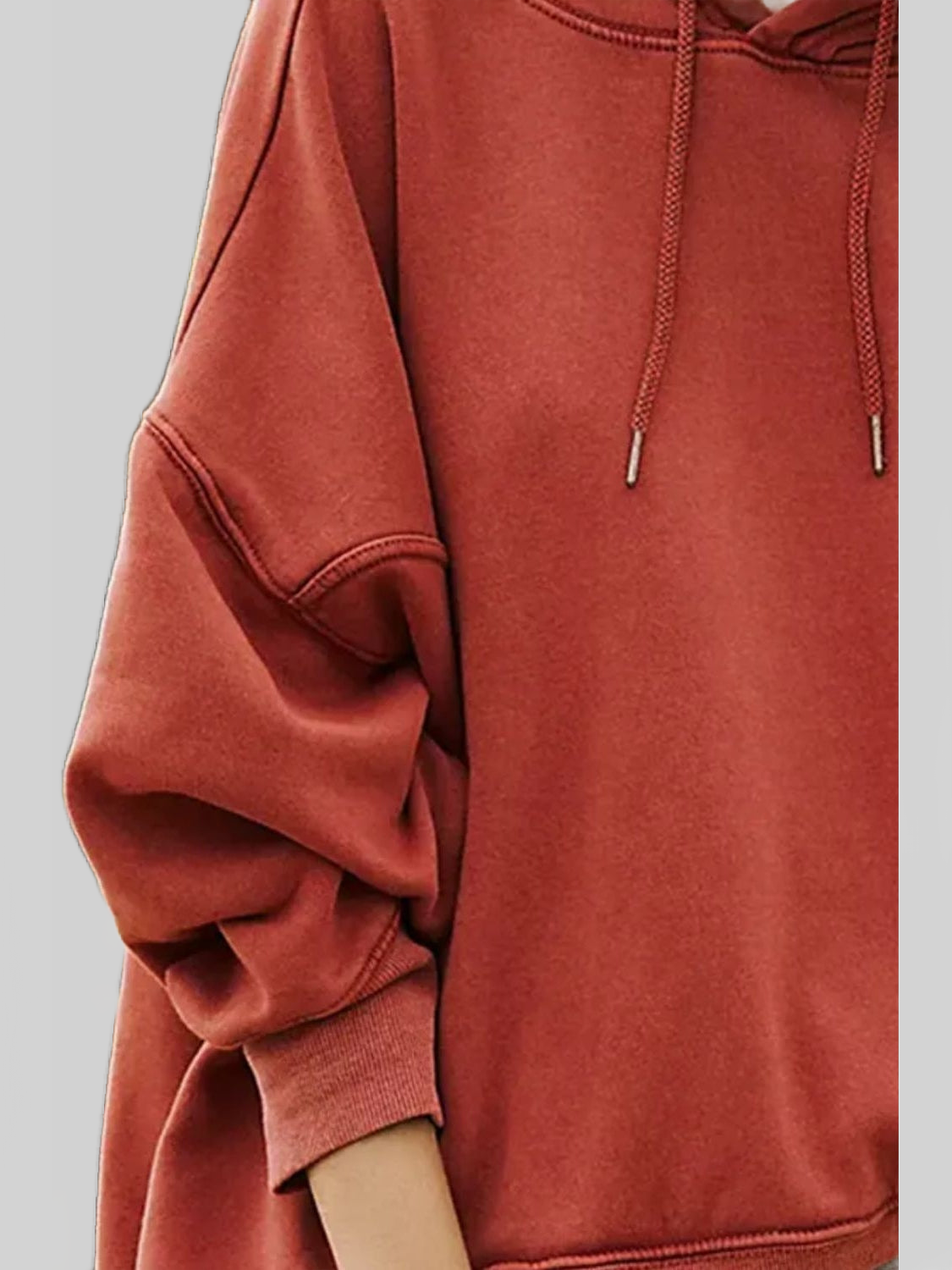 NicholesGifts Women Drawstring Dropped Shoulder Long Sleeve Hoodie NicholesGifts