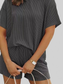 Full Size Ribbed Short Sleeve Top and Shorts Two-Piece Set Plus Size nicholesgifts