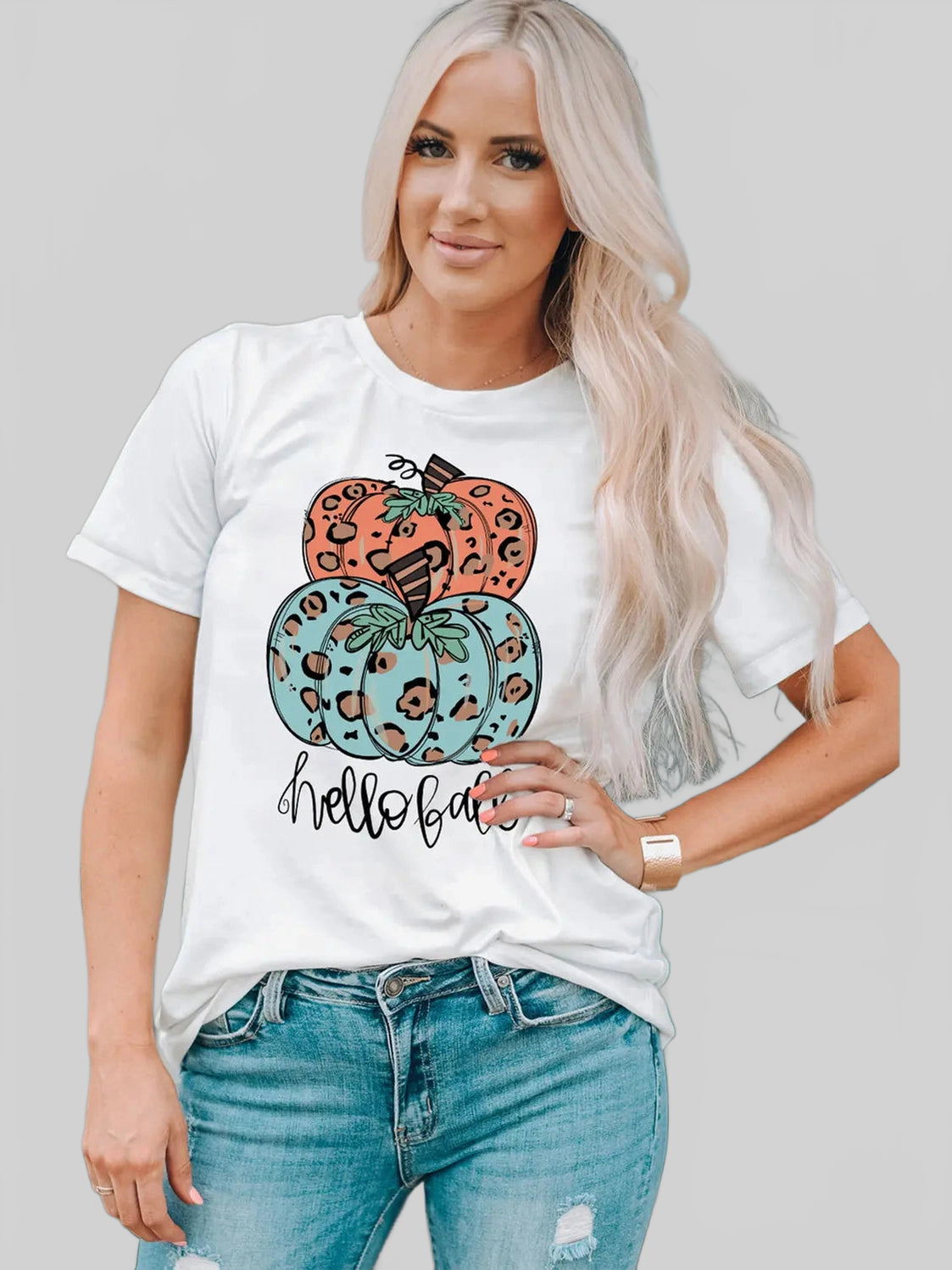Pumpkin Graphic Short Sleeve T-Shirt nicholesgifts