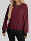 Exposed Seam Striped Contrast Sweatshirt nicholesgifts