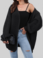 Women Open Front Dropped Shoulder Longline Cardigan nicholesgifts