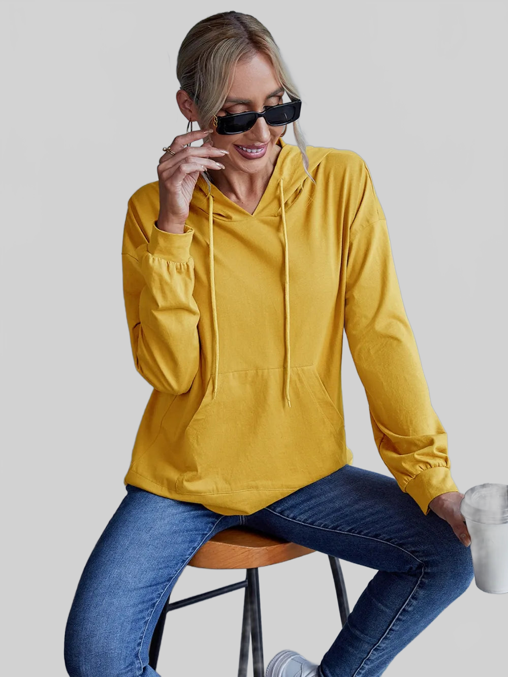 Ivy Lane Drawstring Pocketed Dropped Shoulder Hoodie NicholesGifts