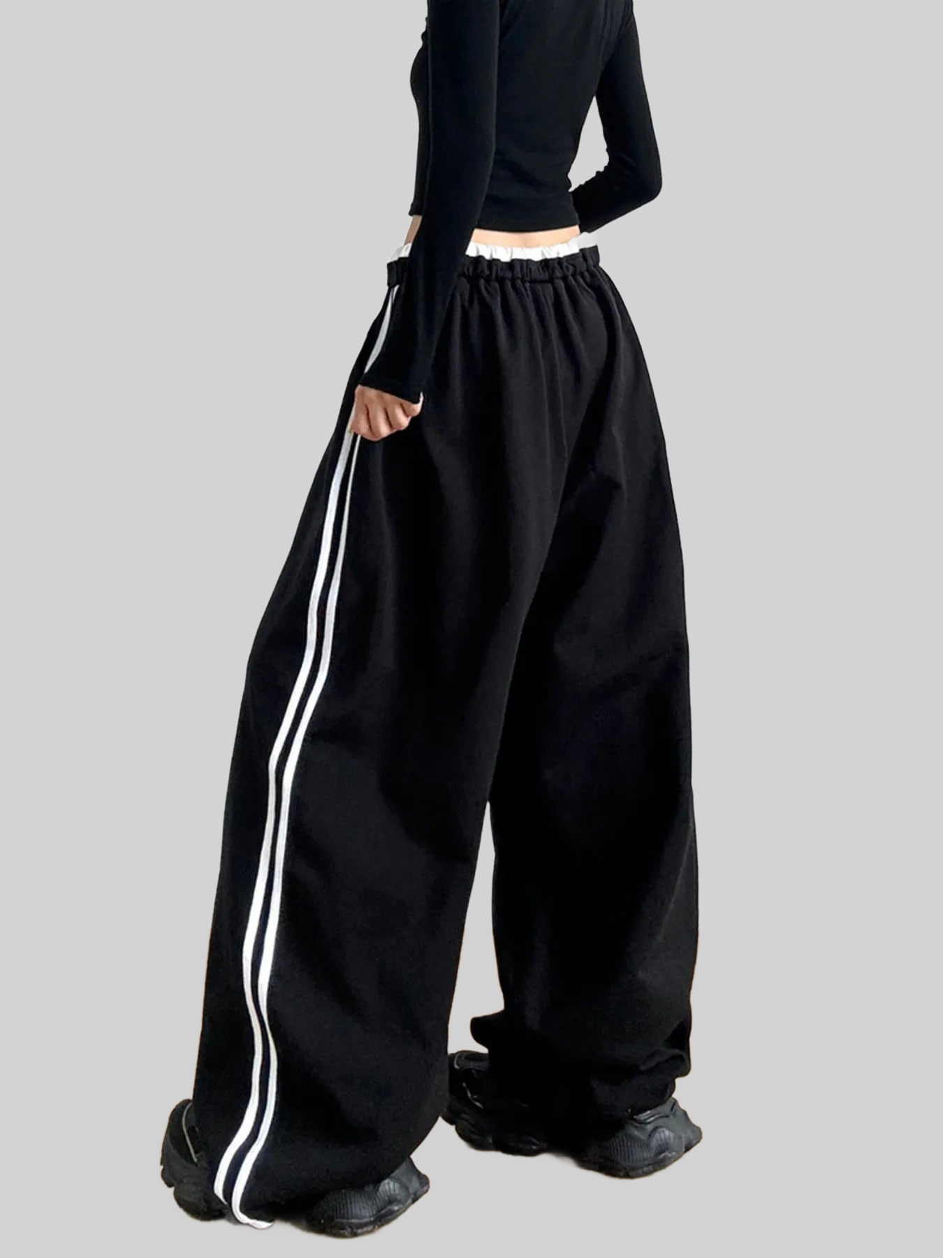 Women Wide Leg Drawstring Pants nicholesgifts