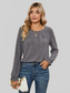 Ruched Round Neck Flounce Sleeve T-Shirt NicholesGifts
