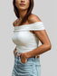 Women Off-Shoulder Short Sleeve Blouse nicholesgifts