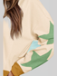 Women Star Contrast Round Neck Long Sleeve Sweatshirt nicholesgifts