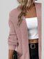 Rib-Knit Open Front Pocketed Cardigan nicholesgifts