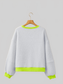 Women Contrast Trim Oversized Sweatshirt nicholesgifts