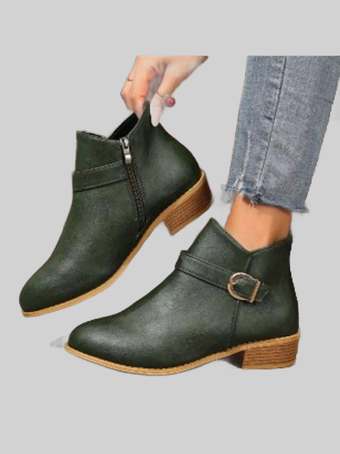 Point Toe Block Heels Boots NicholesGifts