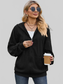 Drawstring Zip Up Dropped Shoulder Hoodie nicholesgifts